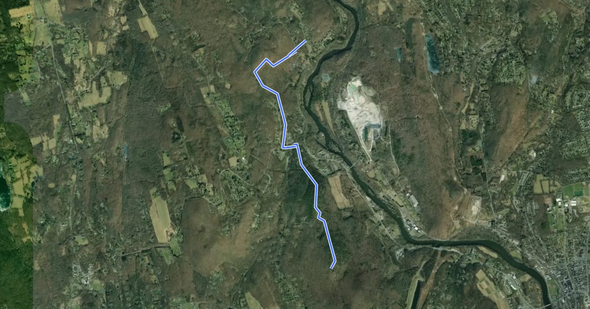 Маршрут Housatonic Range Trail на спутниковом снимке