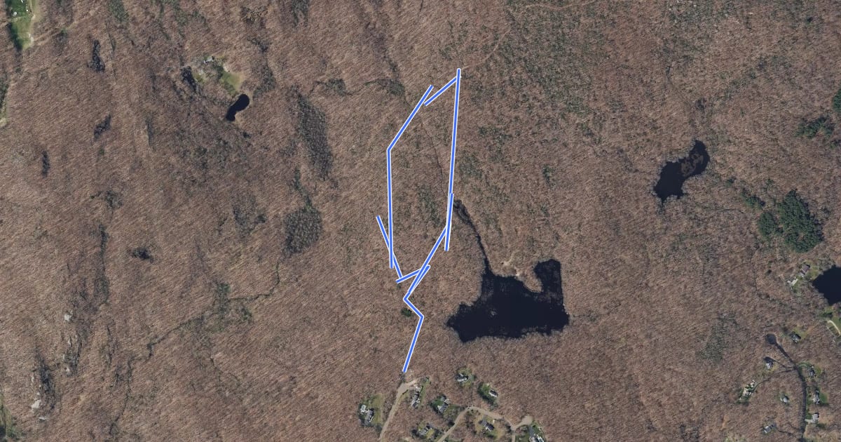 Маршрут Houston Trail на спутниковом снимке