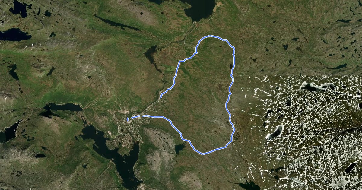 Маршрут HovdenTour 2015 / middle distance на спутниковом снимке