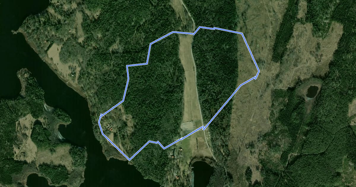 Маршрут Hovgårdsstigen на спутниковом снимке