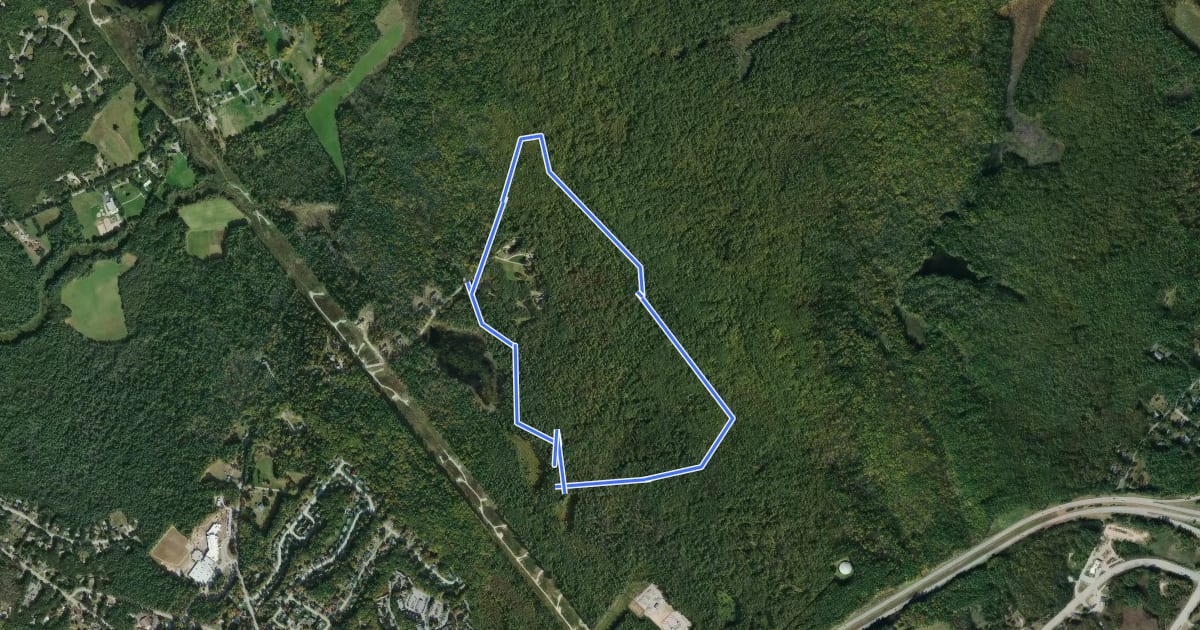 Маршрут Howard C. Nowell Trail на спутниковом снимке