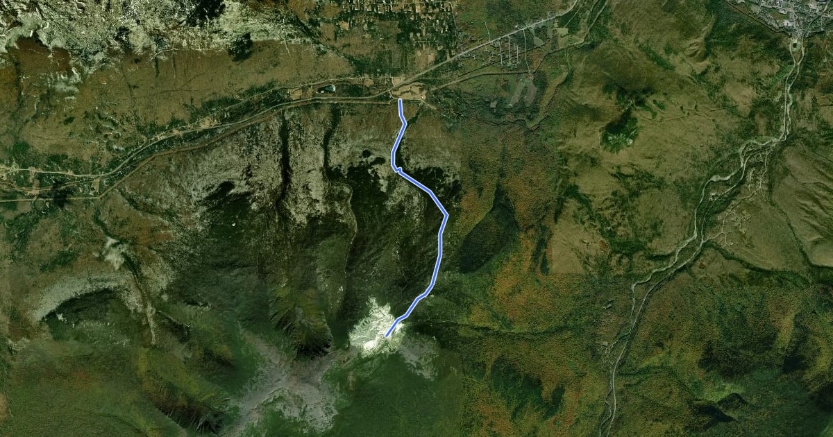 Маршрут Howker Ridge Trail на спутниковом снимке