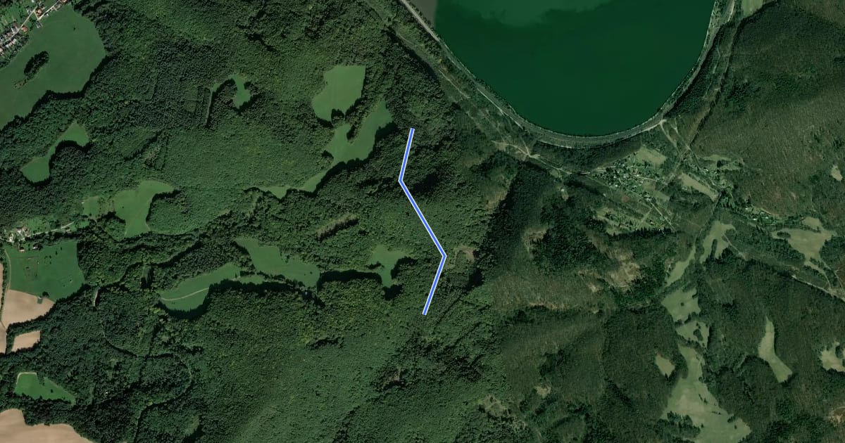 Маршрут Hradisko Trail на спутниковом снимке