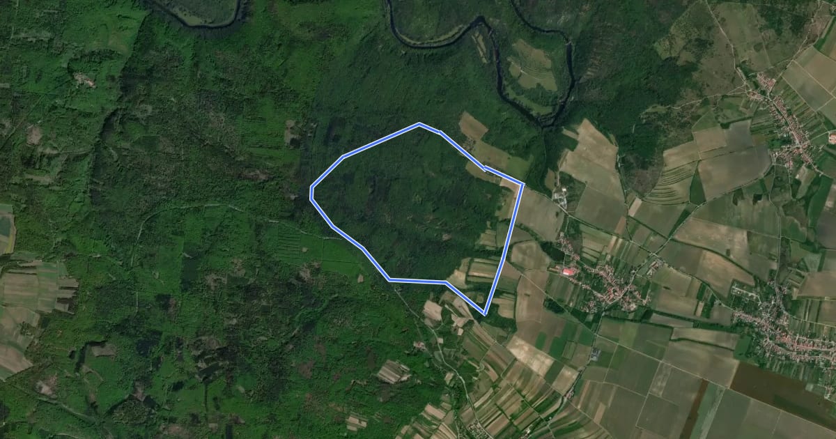 Маршрут Hraniční okruh на спутниковом снимке