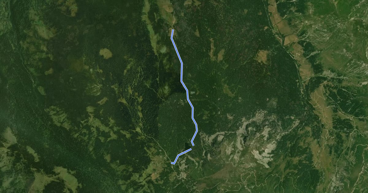 Маршрут Hridsko jezero на спутниковом снимке
