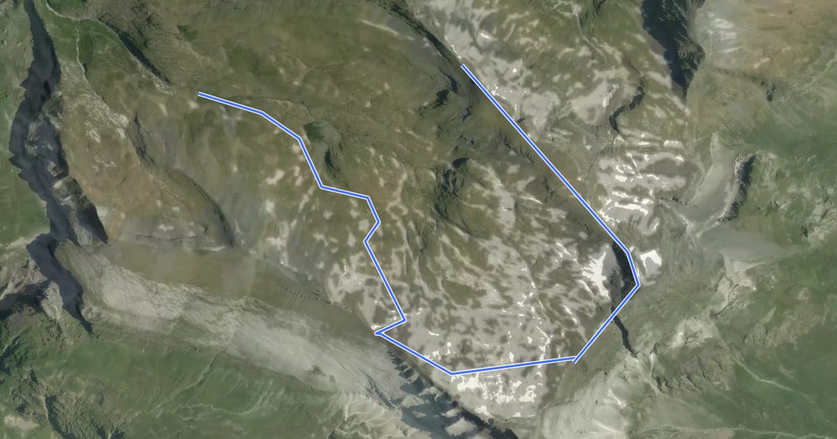 Маршрут HRP Variante 17.2 на спутниковом снимке