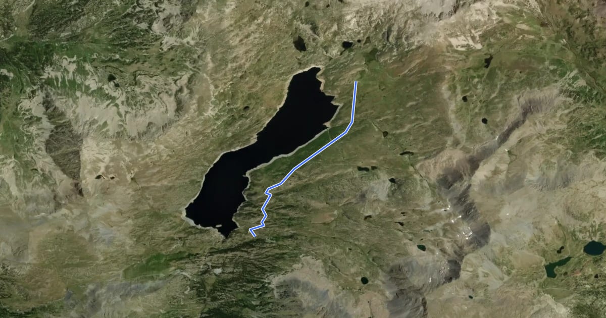 Маршрут HRP Variante 33.1 на спутниковом снимке