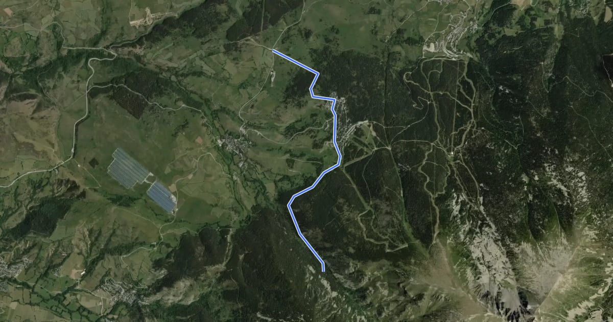 Маршрут HRP Variante 34.1 на спутниковом снимке