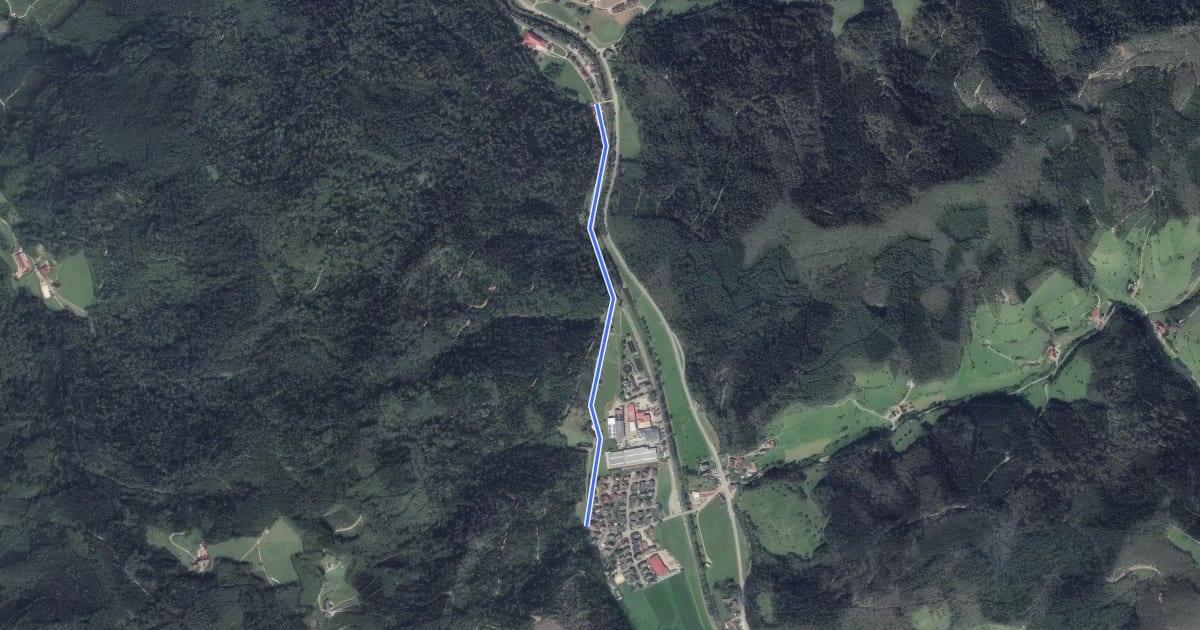 Маршрут Hubacker Bahnhof - Ramsbach Höflehof на спутниковом снимке