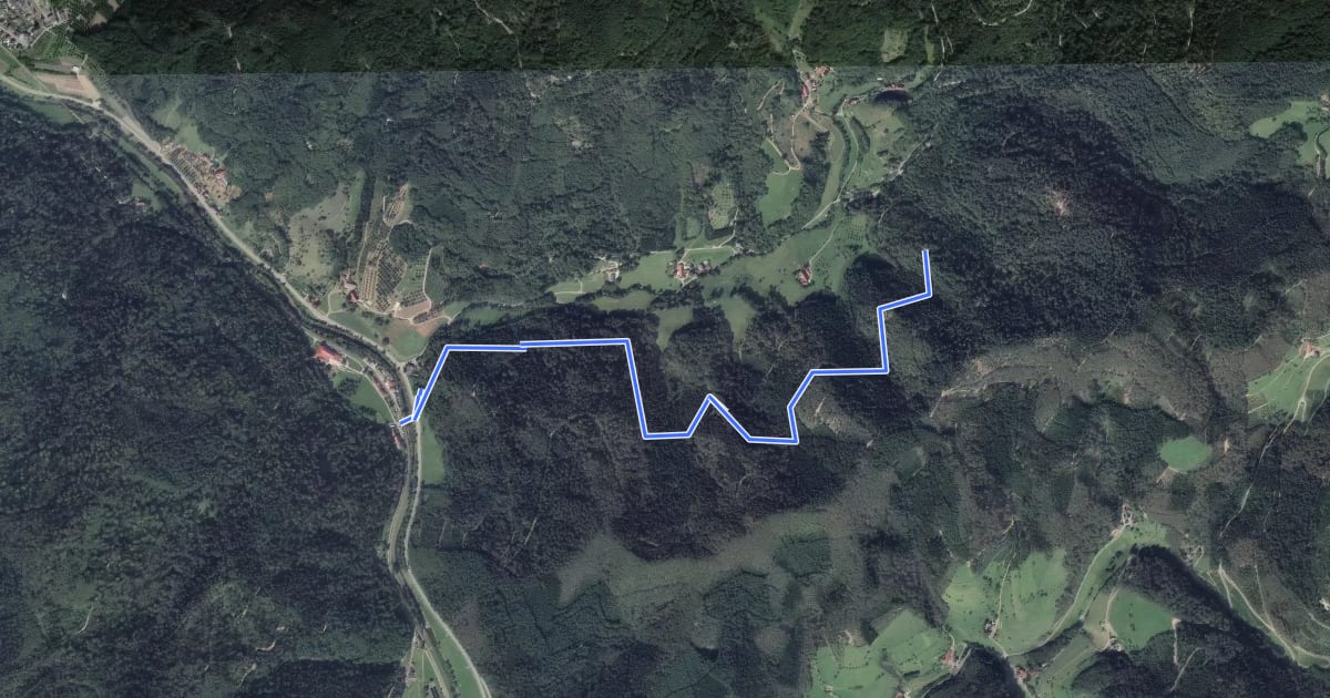 Маршрут Hubacker Bahnhof - Sulzbach Badwald на спутниковом снимке