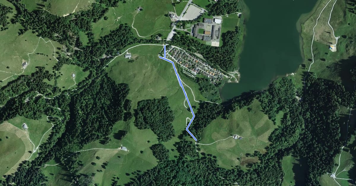 Маршрут Hubel Rippa - Schwarzsee Bad Seeweid на спутниковом снимке