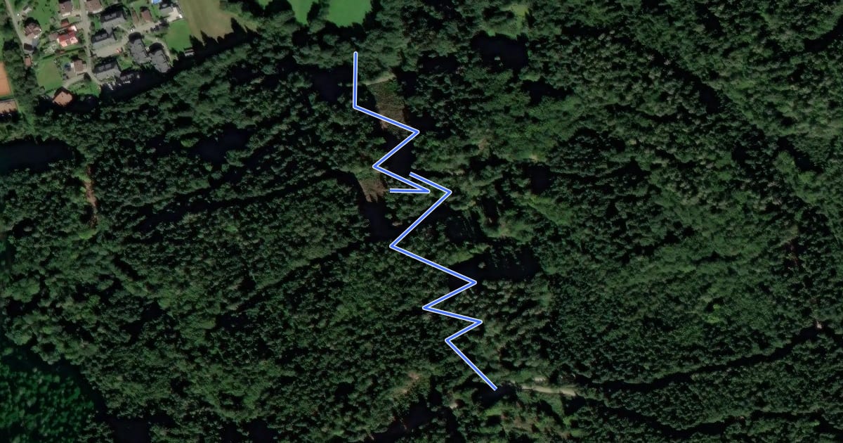 Маршрут Huby Trail на спутниковом снимке