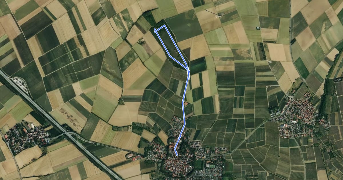 Маршрут Huckenhofweg на спутниковом снимке
