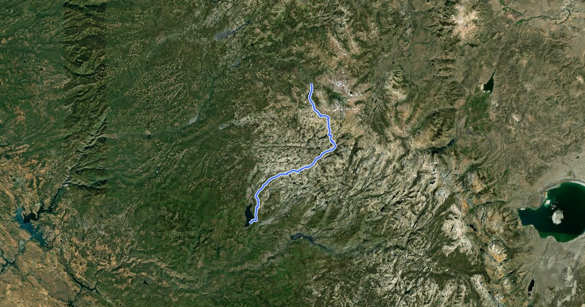 Маршрут Huckleberry Trail на спутниковом снимке