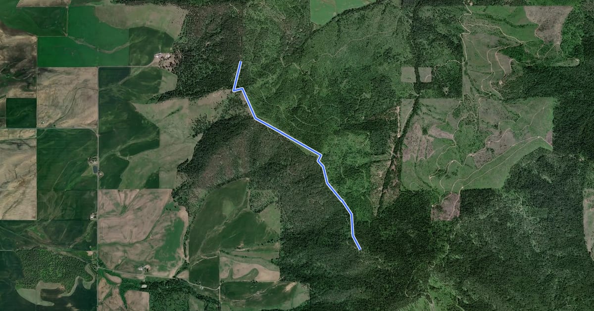 Маршрут Huckleberry Trail на спутниковом снимке