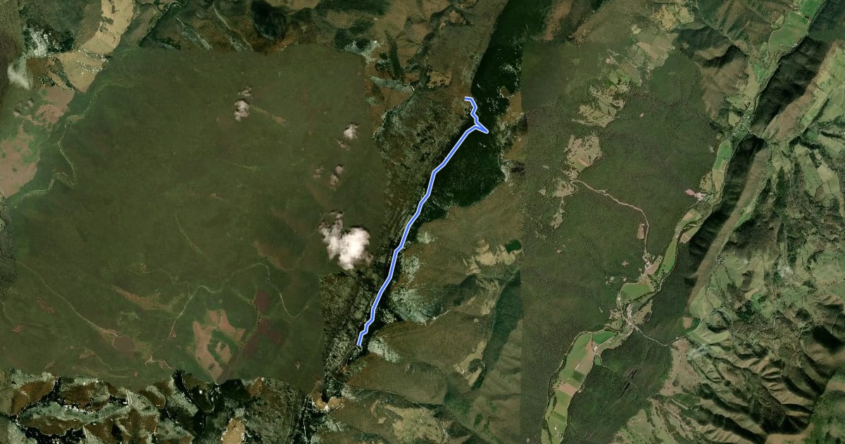 Маршрут Huckleberry Trail на спутниковом снимке