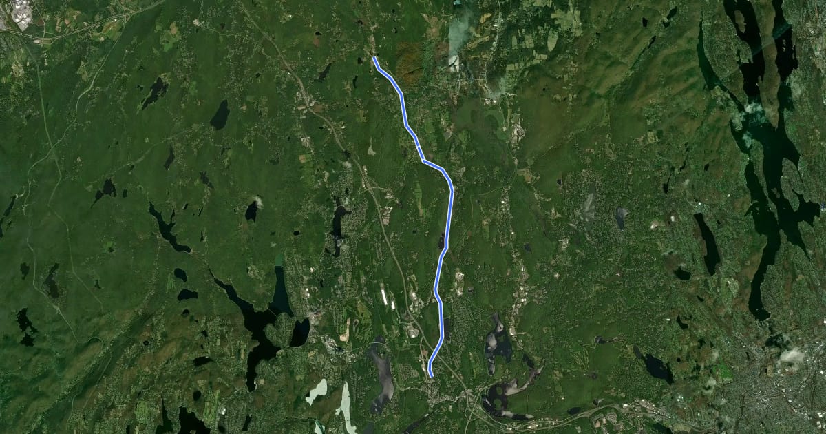 Маршрут Hudson Valley Greenway Trail (Brewster to Pawling) на спутниковом снимке
