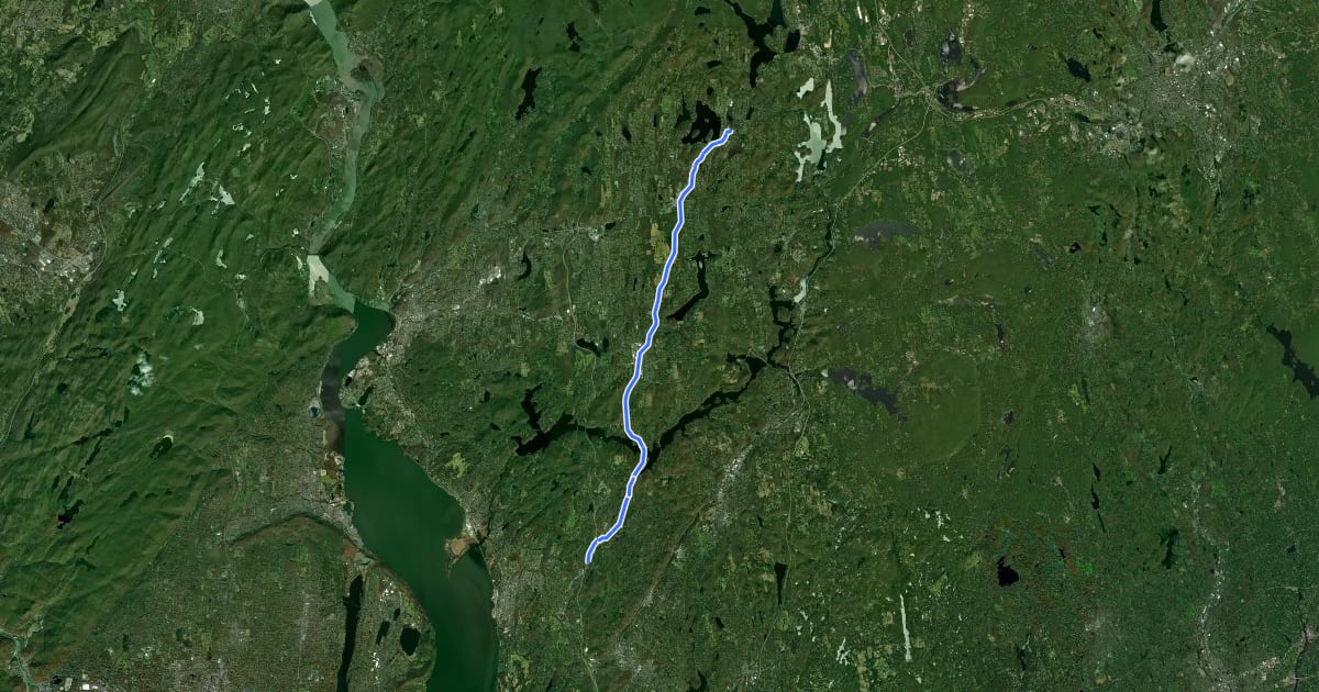 Маршрут Hudson Valley Greenway Trail (New Castle to Mahopac) на спутниковом снимке
