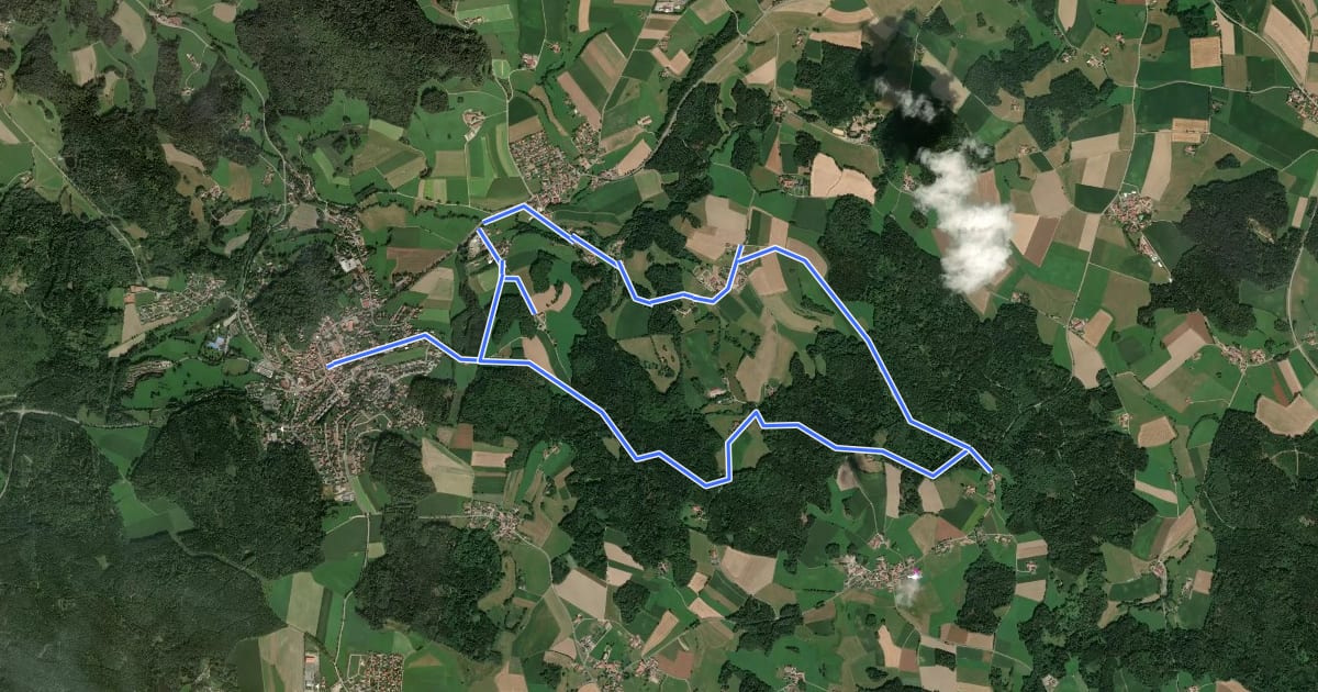 Маршрут Huettnweg на спутниковом снимке