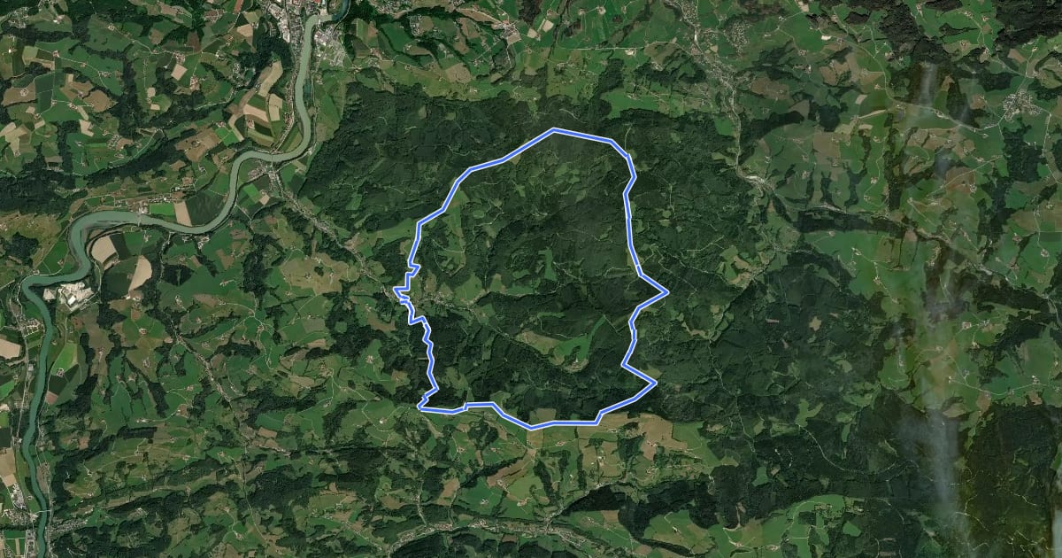 Маршрут Hufeisen Rundweg на спутниковом снимке