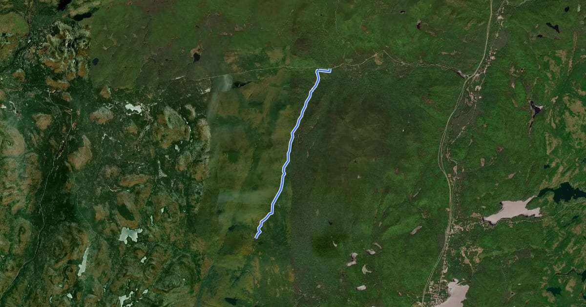 Маршрут Huffman Notch Trail на спутниковом снимке
