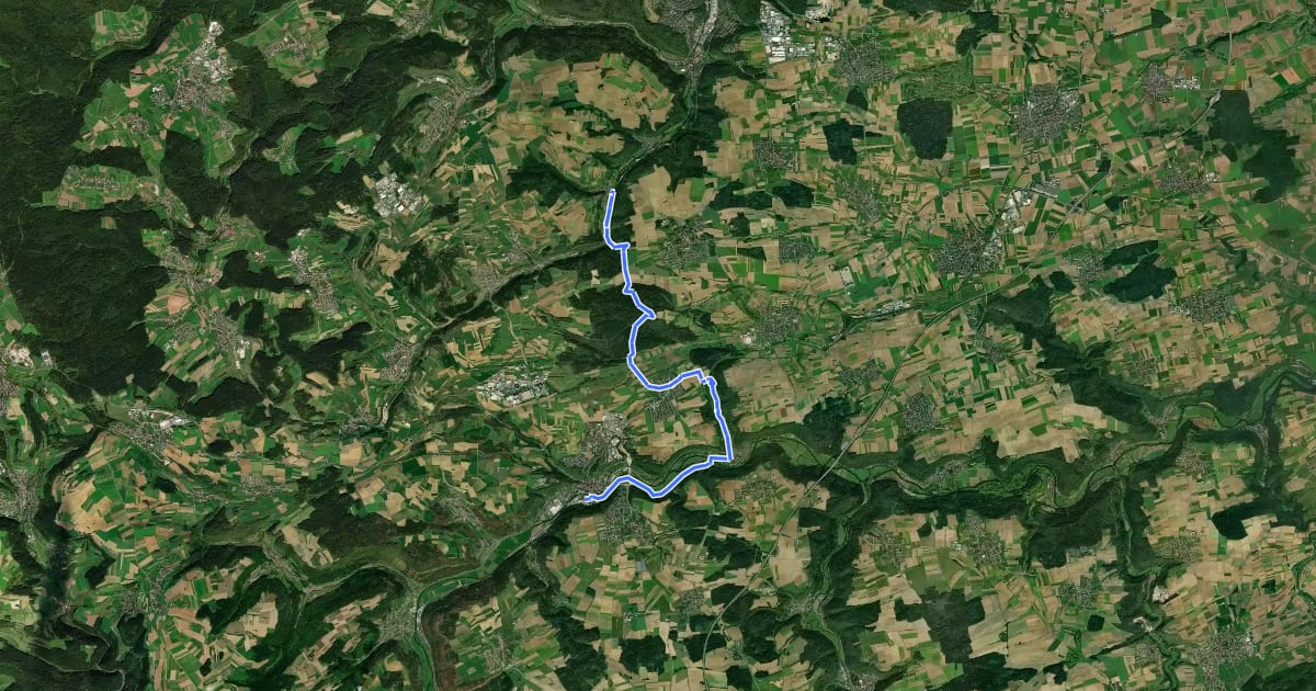 Маршрут Hugenotten- und Waldenserpfad, Etappe Horb am Neckar - Schietingen, Dorfplatz на спутниковом снимке