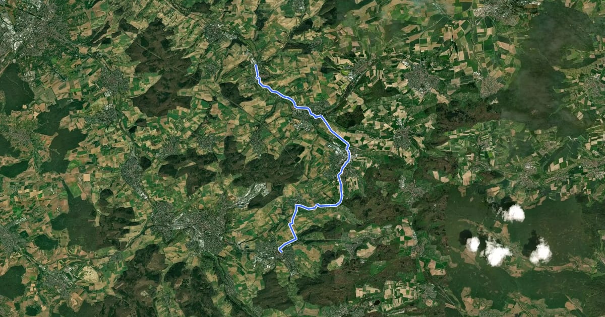 Маршрут Hugenotten- und Waldenserpfad, Etappe Knittlingen - Gochsheim на спутниковом снимке