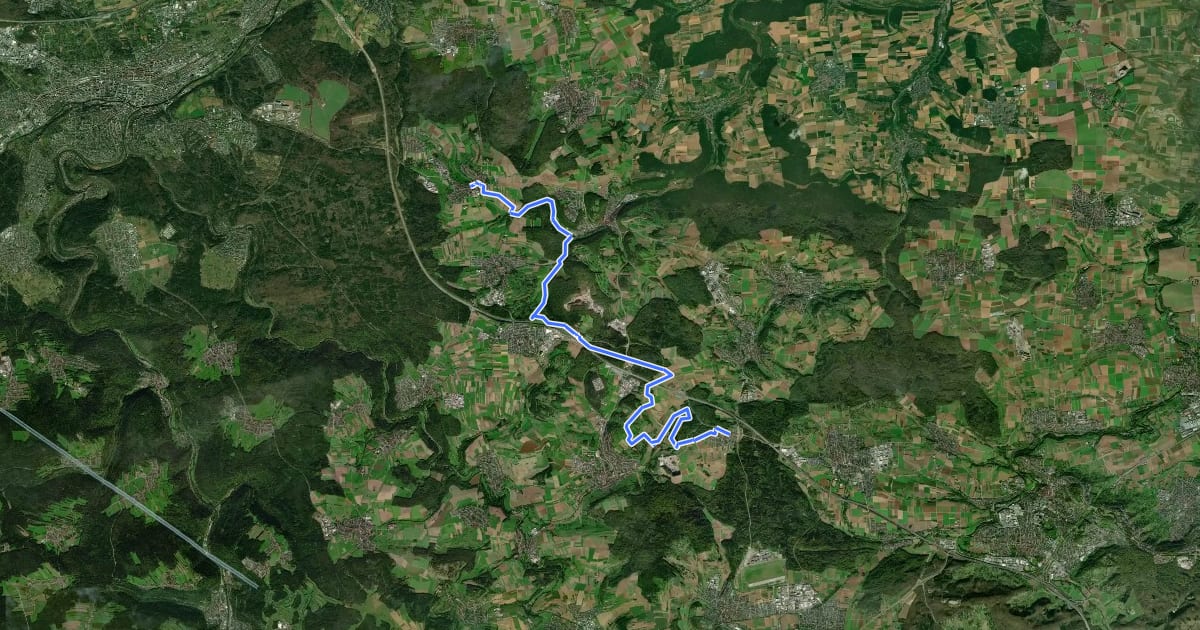 Маршрут Hugenotten- und Waldenserpfad, Etappe Perouse - Wurmberg на спутниковом снимке