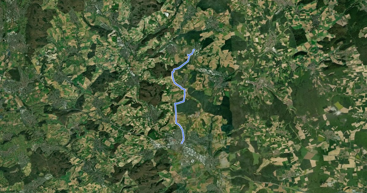 Маршрут Hugenotten- und Waldenserpfad, Etappe Sinsheim - Neidenstein на спутниковом снимке