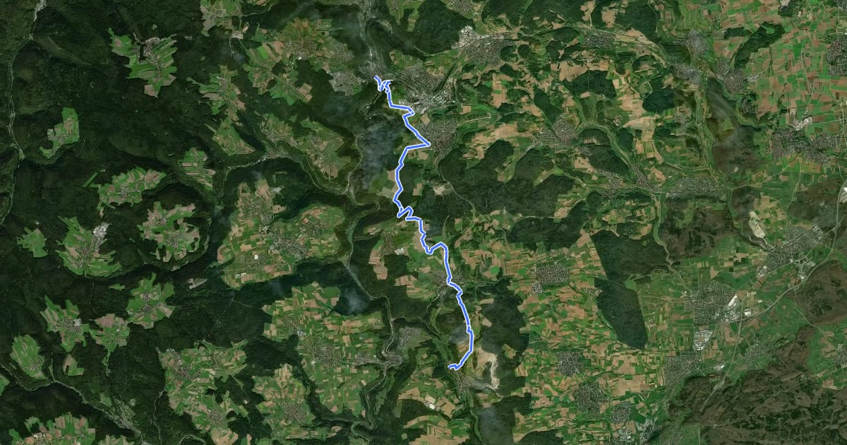 Маршрут Hugenotten- und Waldenserpfad, Etappe Sulz am Eck - Calw на спутниковом снимке