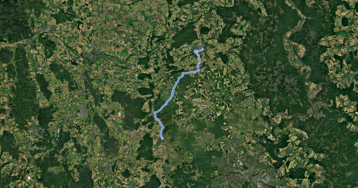 Маршрут Hugenotten- und Waldenserpfad, Etappe Zierenberg - Hofgeismar на спутниковом снимке
