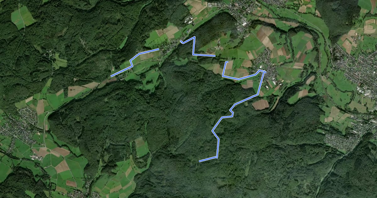 Маршрут Hugenotten- und Waldenserpfad (Schleife Daubhausen - Greifenthal) на спутниковом снимке