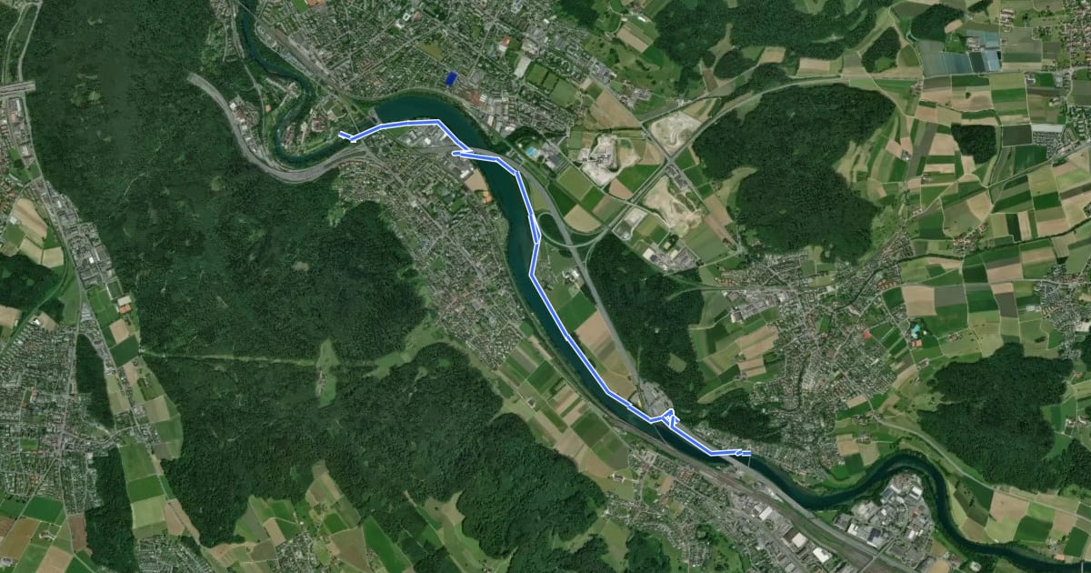 Маршрут Hugenotten- und Waldenserweg на спутниковом снимке