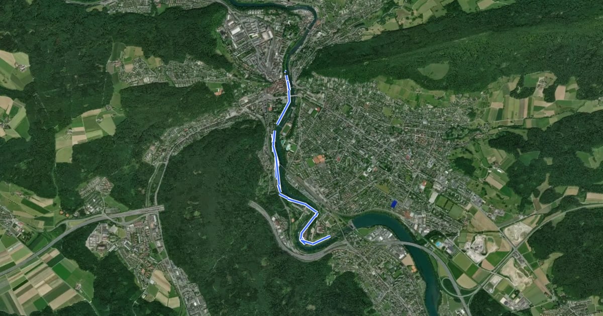 Маршрут Hugenotten- und Waldenserweg на спутниковом снимке