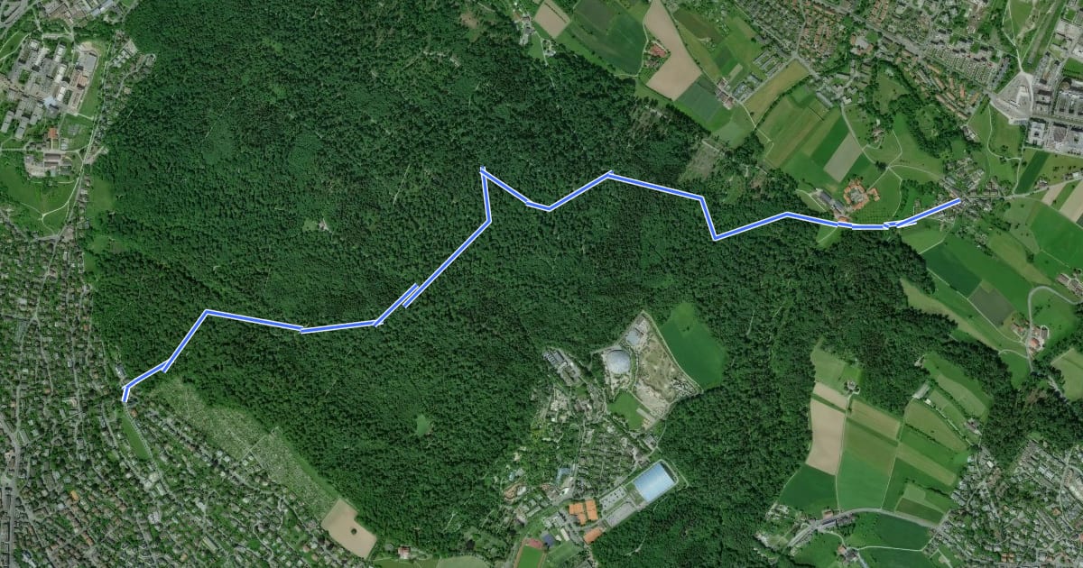 Маршрут Hugenotten- und Waldenserweg на спутниковом снимке