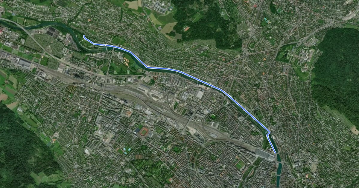 Маршрут Hugenotten- und Waldenserweg на спутниковом снимке
