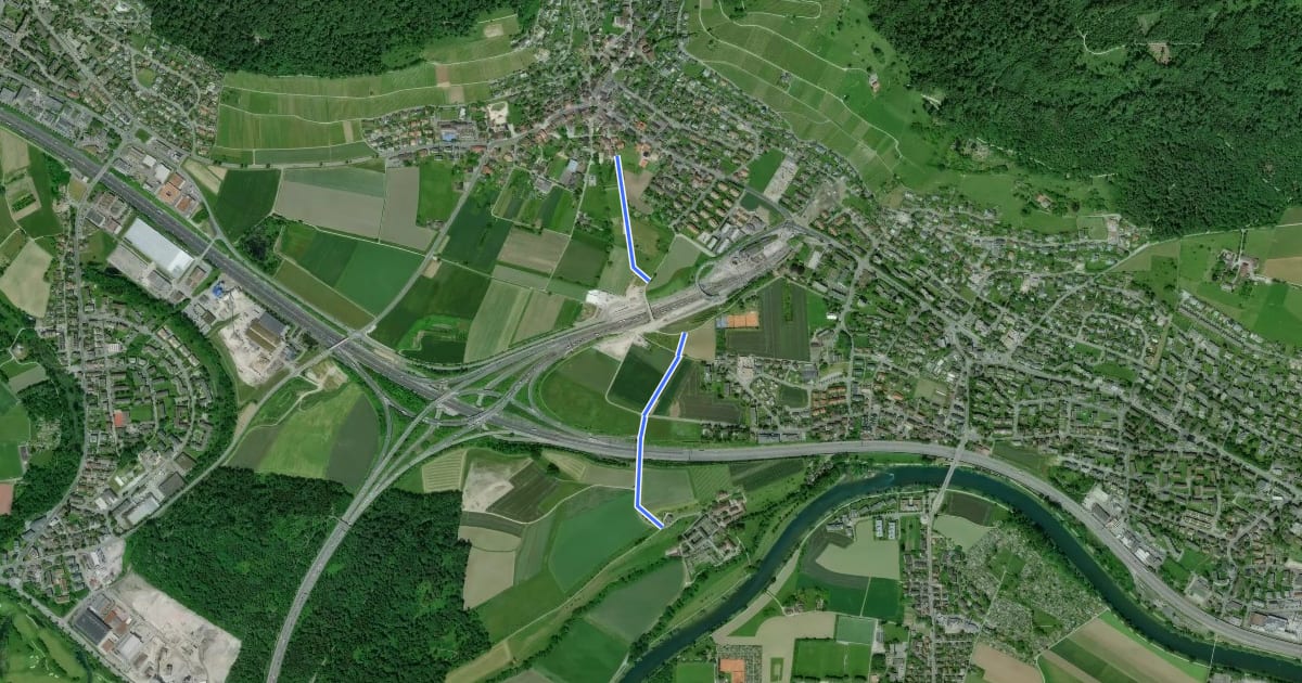 Маршрут Hugenotten- und Waldenserweg на спутниковом снимке