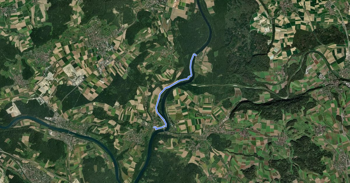 Маршрут Hugenotten- und Waldenserweg на спутниковом снимке