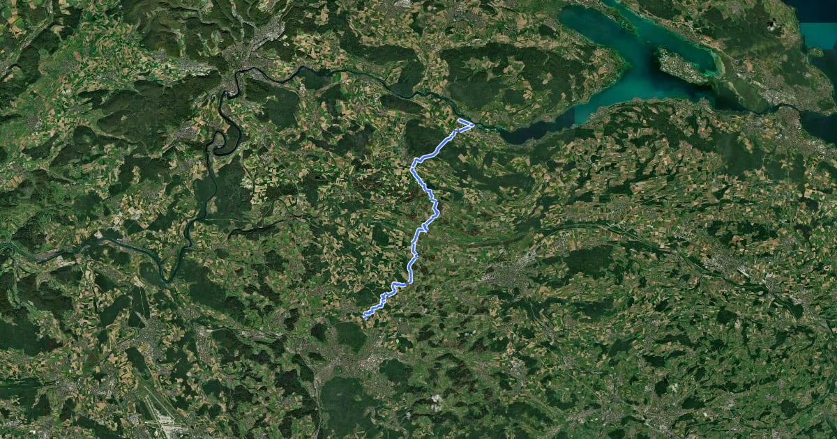 Маршрут Hugenotten- und Waldenserweg на спутниковом снимке