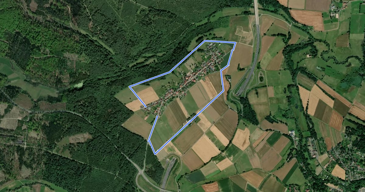 Маршрут Hugenottenweg #2 на спутниковом снимке