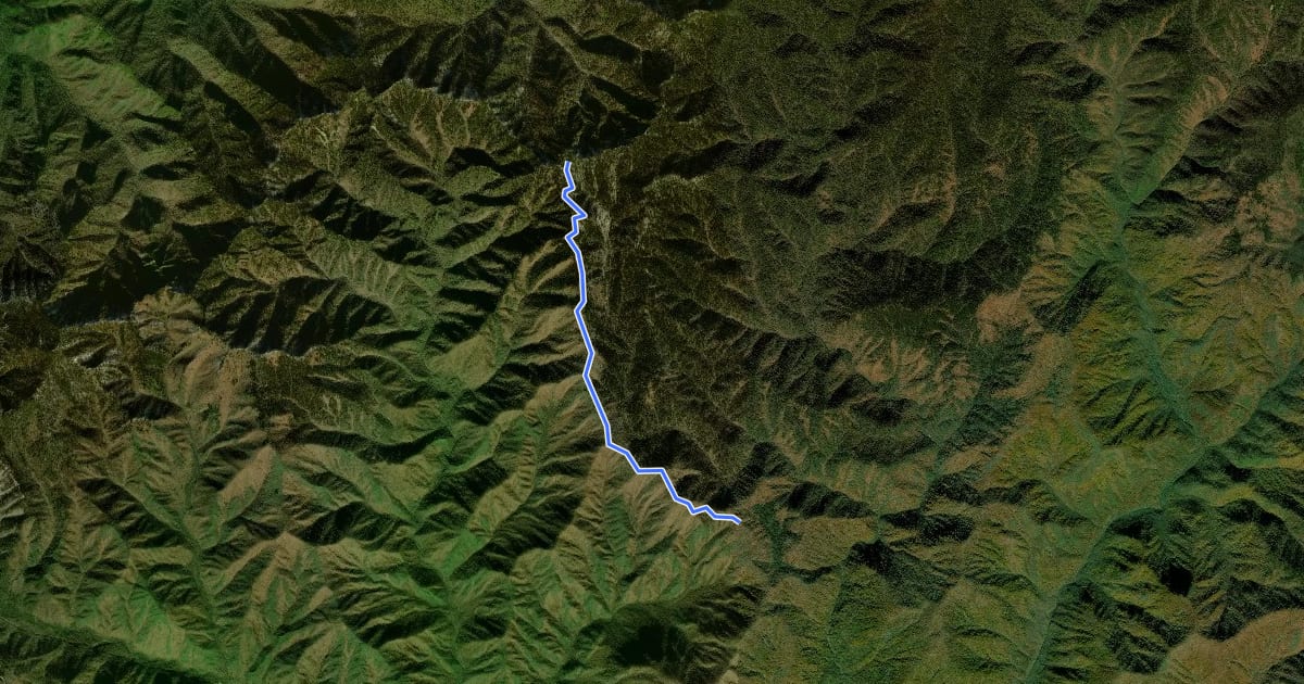 Маршрут Hughes Ridge Trail на спутниковом снимке