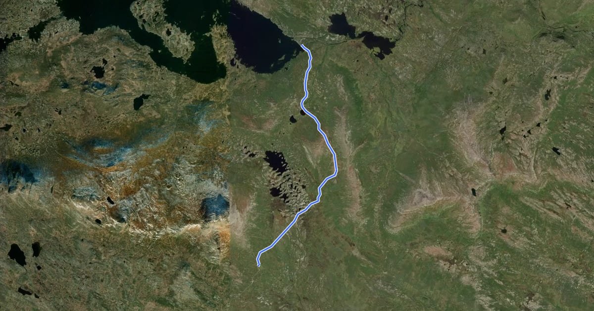 Маршрут HUL46 на спутниковом снимке