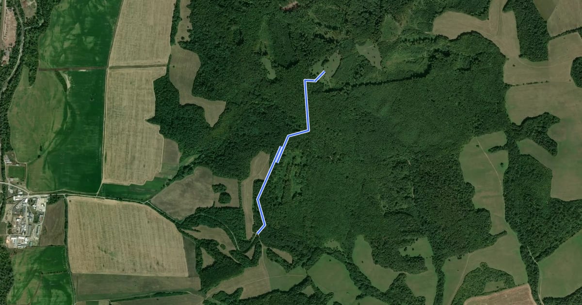 Маршрут Hulová trail на спутниковом снимке