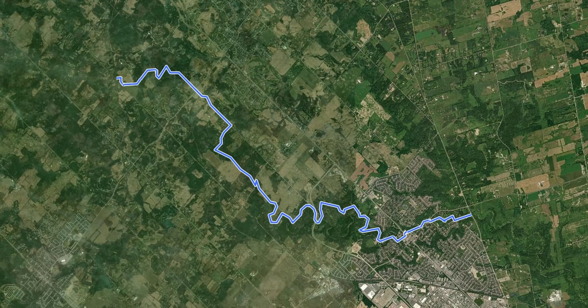 Маршрут Humber Valley Heritage Trail - Bolton Chapter на спутниковом снимке
