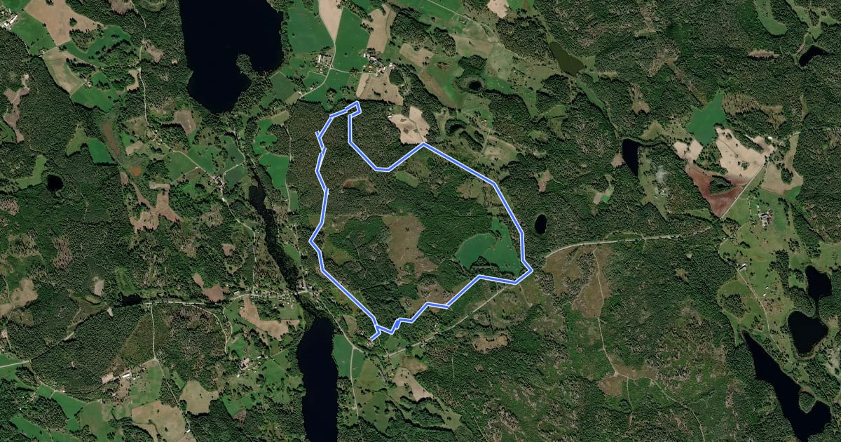 Маршрут Hummelstadsleden на спутниковом снимке