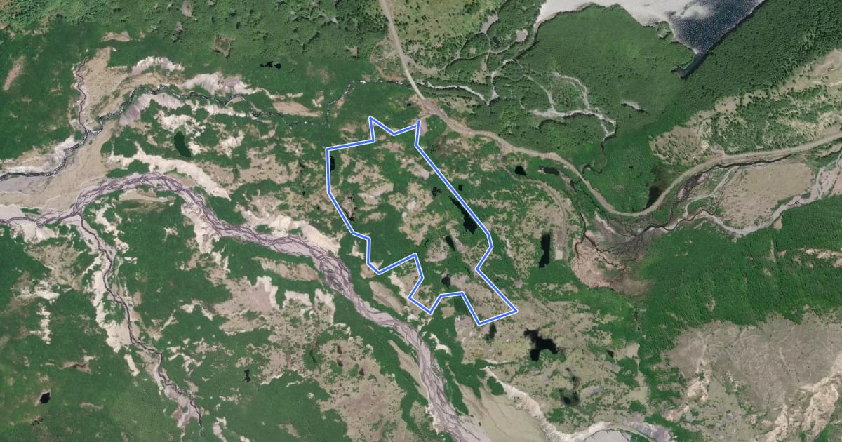 Маршрут Hummocks Trail на спутниковом снимке