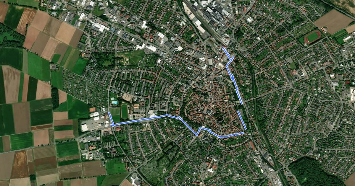 Маршрут Hunauweg на спутниковом снимке