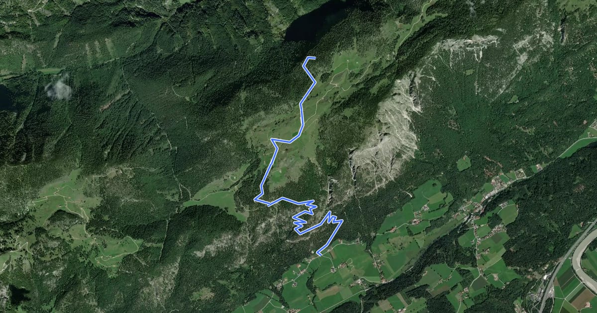 Маршрут Hundalm Eishöhle на спутниковом снимке