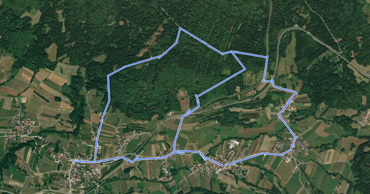 Маршрут Hundinger Rundwanderweg Nr. 11 на спутниковом снимке