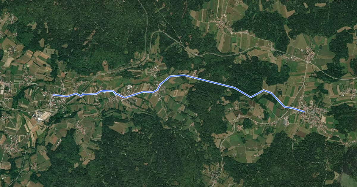 Маршрут Hundinger Zielwanderweg Schöfweg на спутниковом снимке